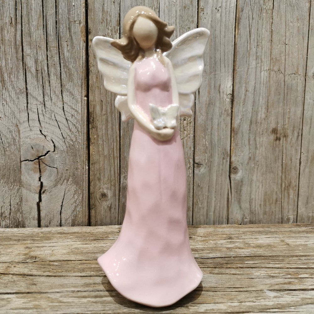 Anjel keramický Amália s motýľom