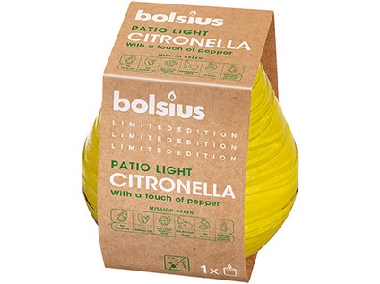 Sviečka Bolsius sklo 90x94mm Citronella