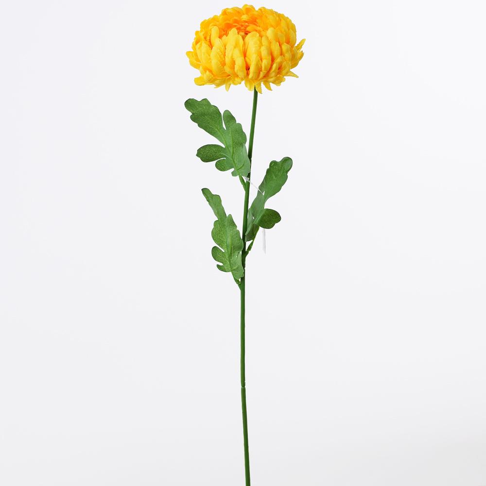 Dekor - Chryzantéma ks žltá 64x11cm
