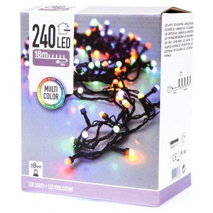 Svetlo vianočné 240 LED farebné v/v