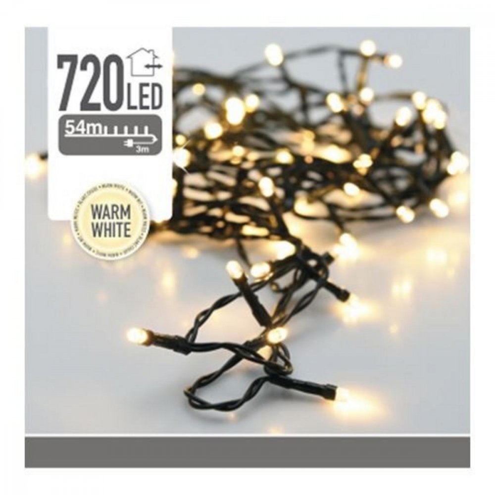 Svetlo vianočné 720 LED teplé biele, 54m