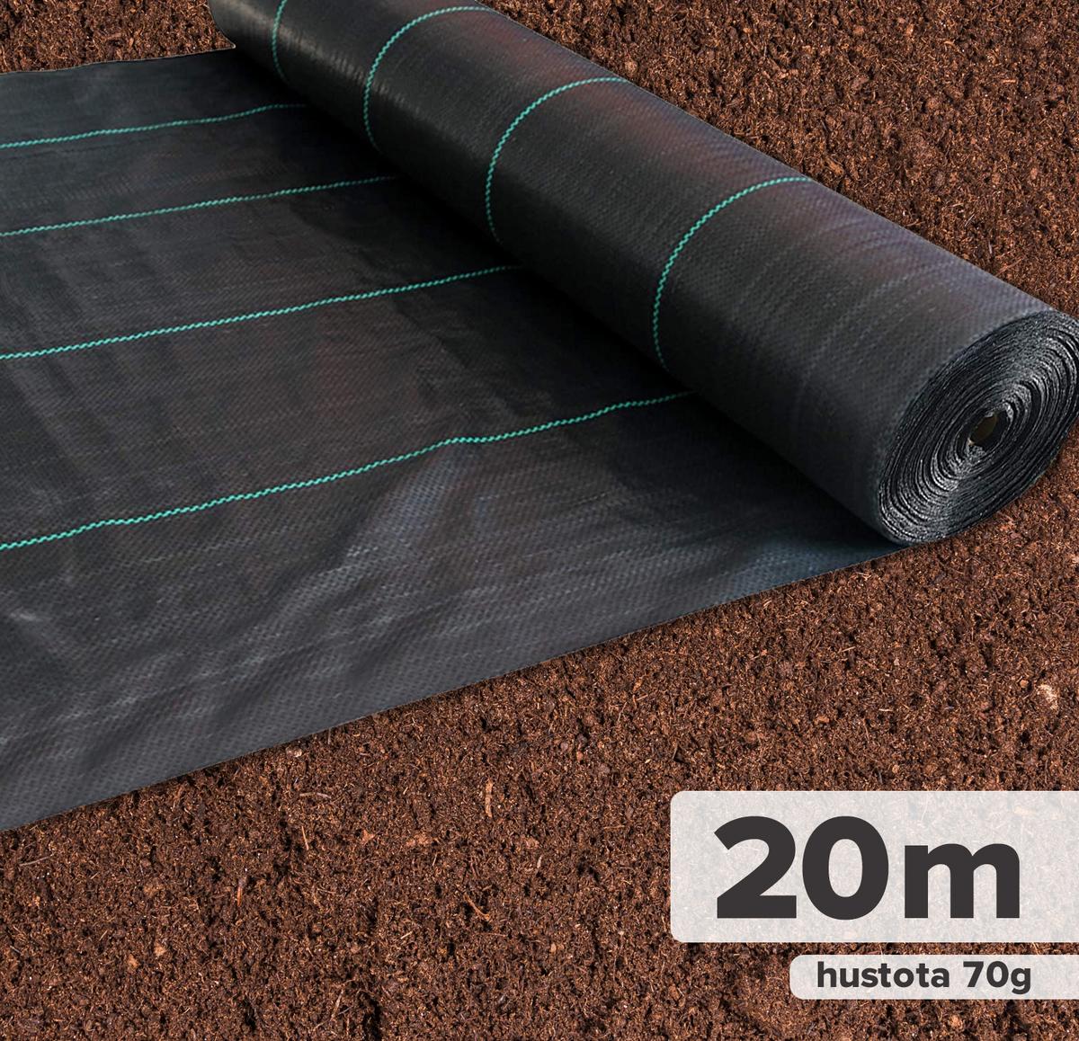 Tkaná textília čierna 70g, 1,6x20m